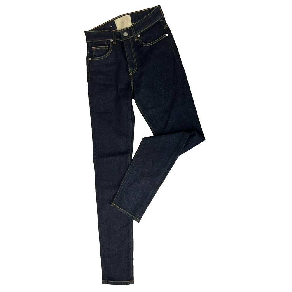 CQY Skinny Jean Dark‎ Wash Cotton Blend Five Pocket Mid Rise SZ 24